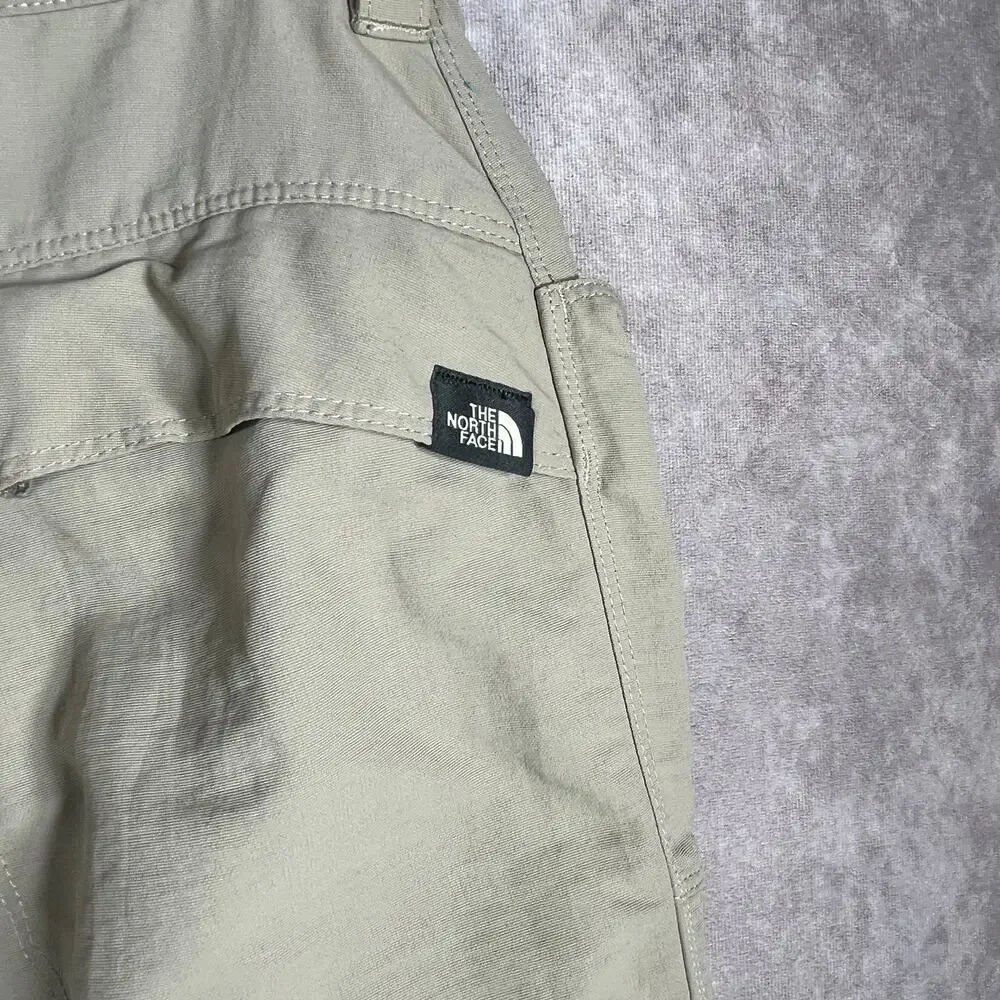 The North Face Pants Mens Size 40 Beige Khaki Nylon Outdoor‎ Hiking Pockets